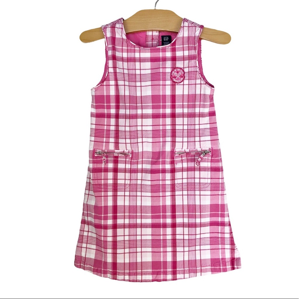 Gap Vintage Y2K Pink Plaid Tennis Club Dress Size 3